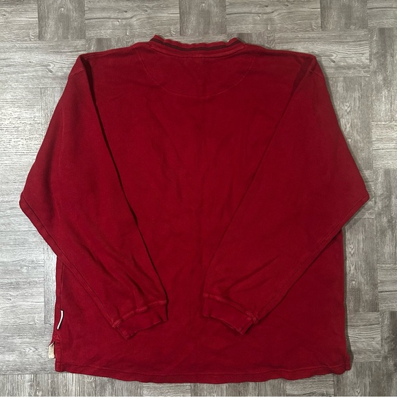 Men's Columbia Red Pullover V Neck Long Sleeve Sweatshirt Size XL - Picture 7 of 7